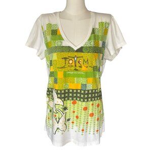 Cirque du Soleil Totem Show V-Neck Short Sleeve Pullover Graphic Tee Women's XL